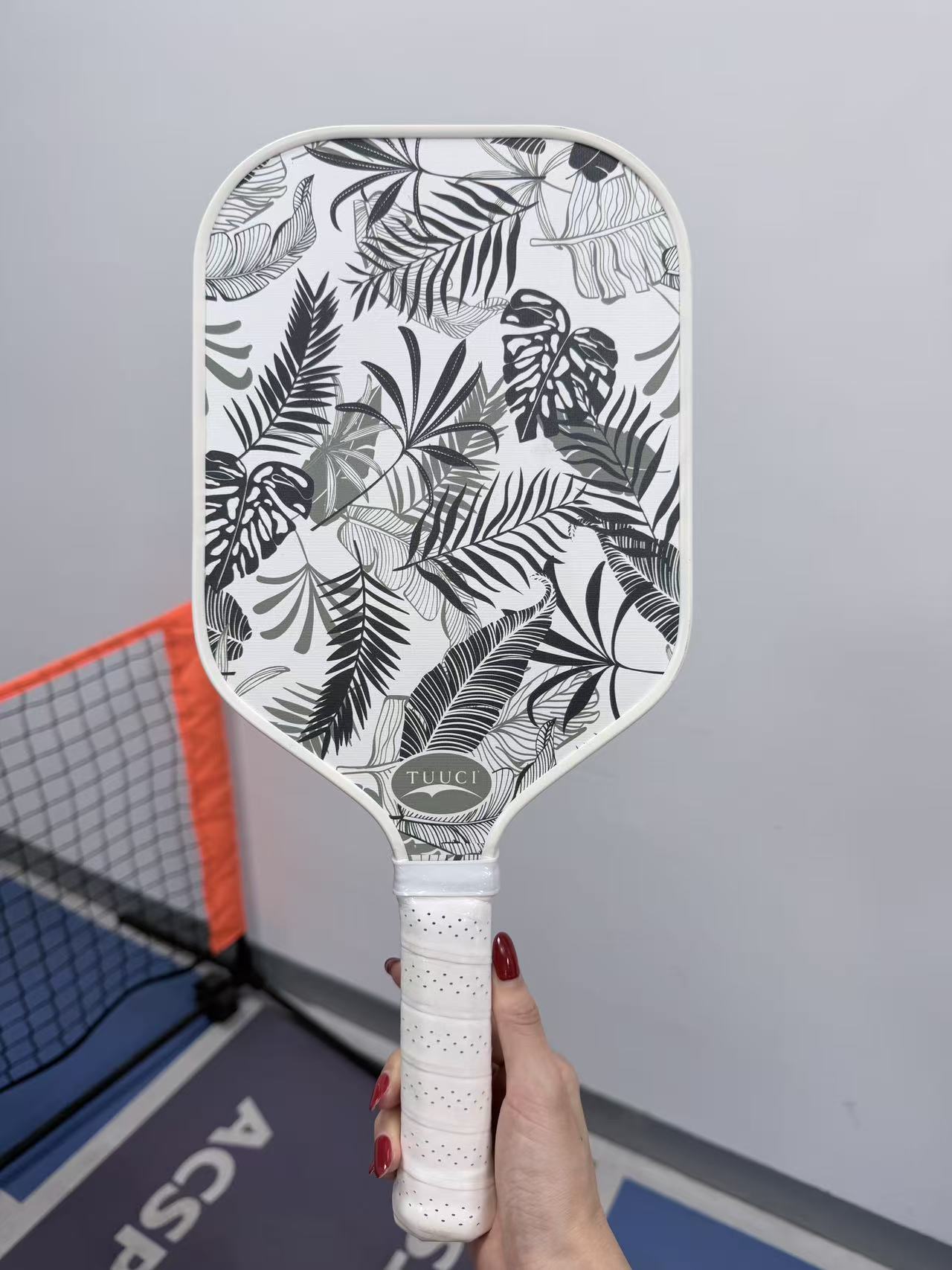 Crepe Pan Carbon - ไม้พายปิคเคิลบอลพิมพ์ลายสองด้าน งานศิลปะสองด้านที่ไม่เหมือนใคร แกนคาร์บอนไฟเบอร์ PP แบบรังผึ้ง สำหรับผู้ชายและผู้หญิง